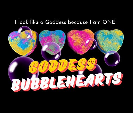 WHOLESALE PACK- GODDESS BUBBLE HEARTS Foaming Bathbomb Hearts (Pack of 24)